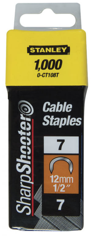 STANLEY ZSZYWKI C DO PRZEWOD�W 7 (CT100) 12mm 1000szt CT108T