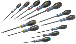ZESTAW WKR�TAK�W STANLEY FATMAX Z EFEKTEM DIAMENTOWEJ KO�C�WKI 12szt. P�./PH/PZ/Torx 62065